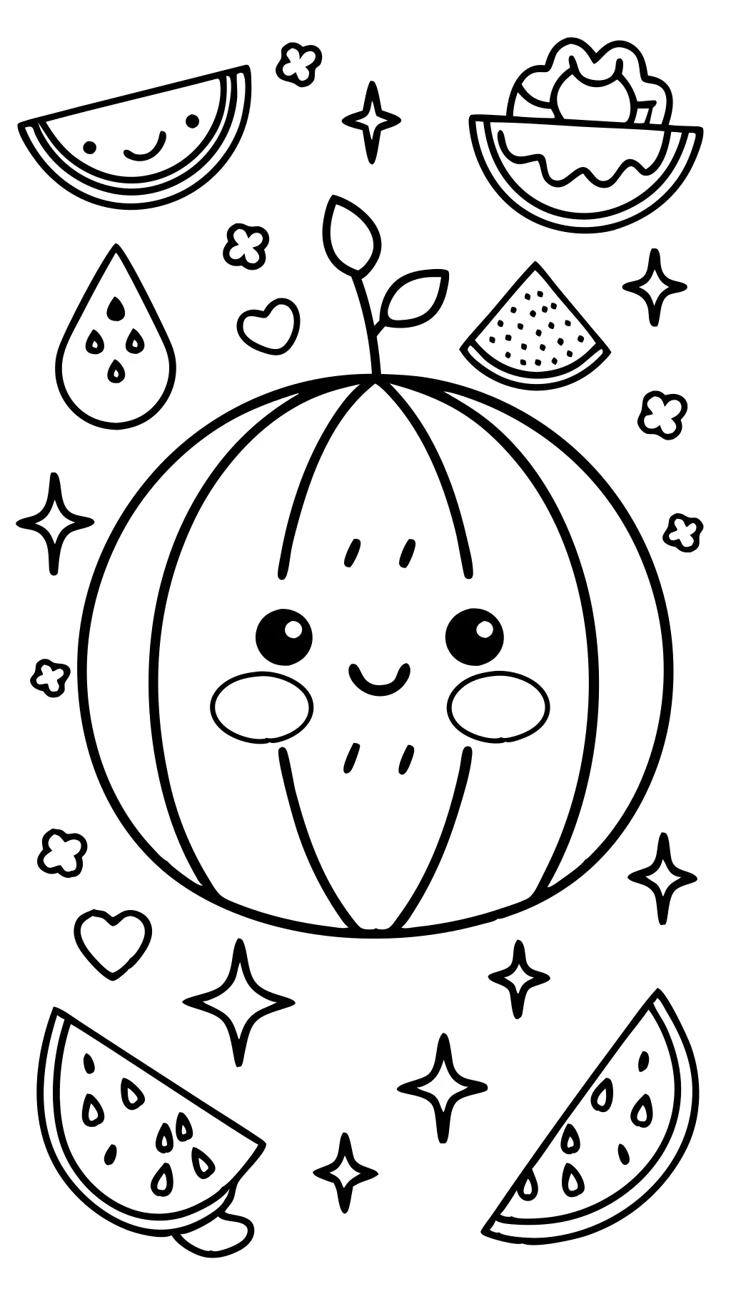 watermelon joj coloring pages